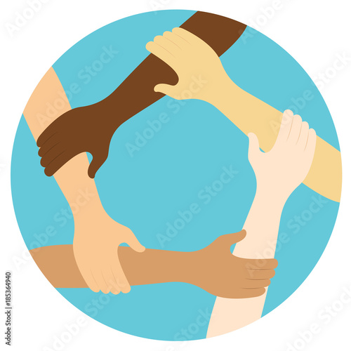 Team Zusammenhalt Flat Design Icon