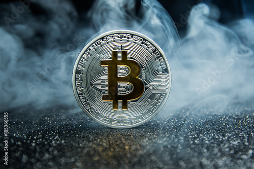 Bitcoin with smoke