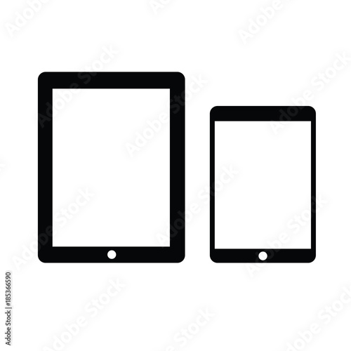 Set of tablet flat design vector
