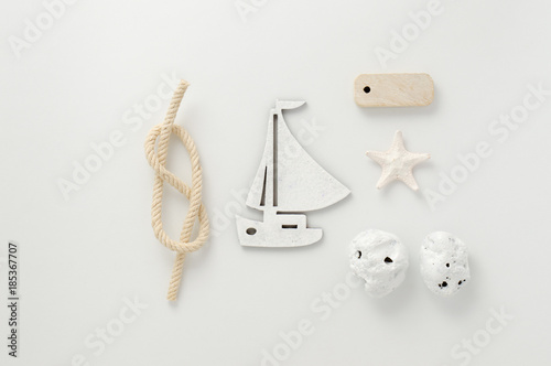 White ocean items.