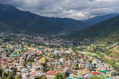 Thimpu city capital city of Bhutan in summer season