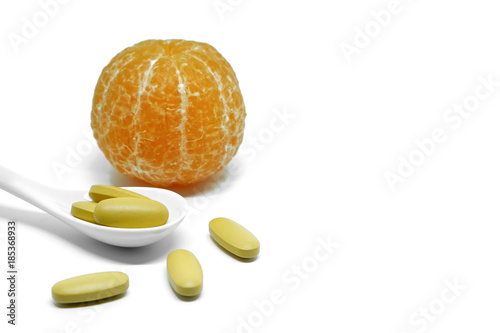Fresh orange fruit with vit...