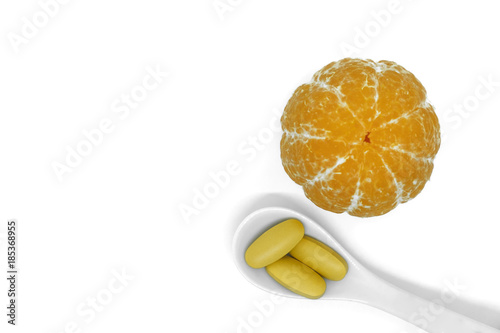 Fresh orange fruit with vit...
