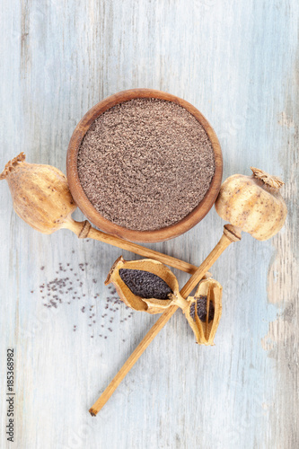 Fototapeta Naklejka Na Ścianę i Meble -  Gluten free poppy flour.