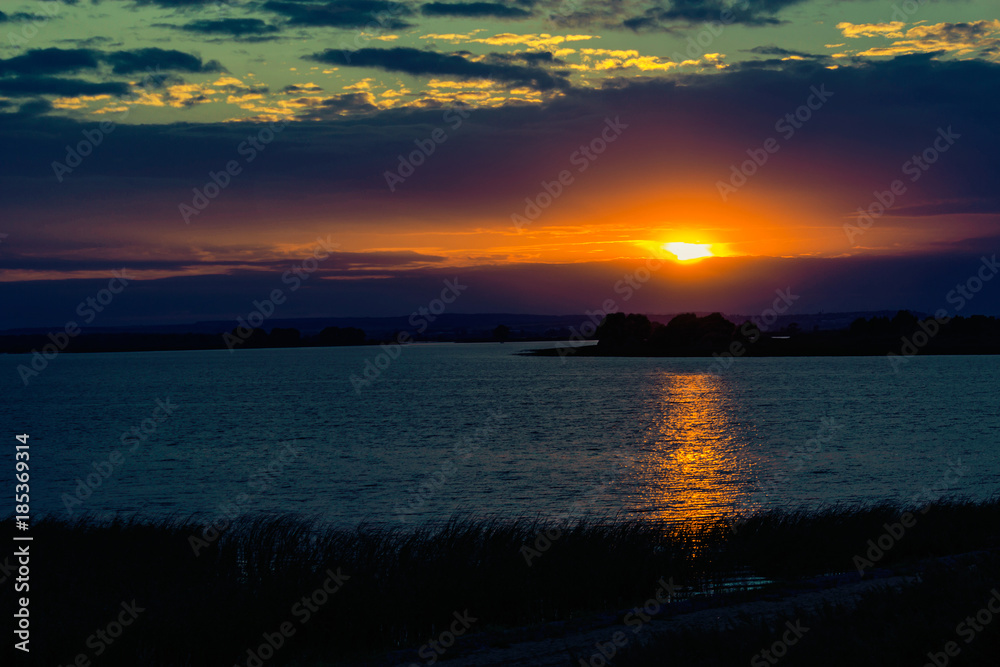 river at sunset