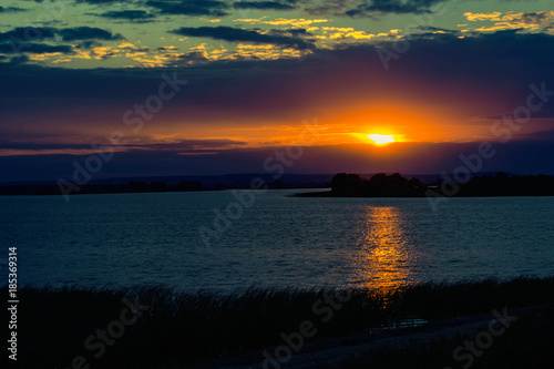 river at sunset