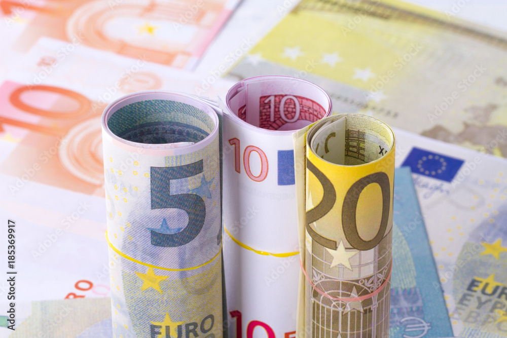 Money Banknotes in Consuming Concept