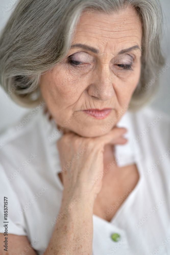 Beautiful happy elderly woman Beautiful happy elderly woman