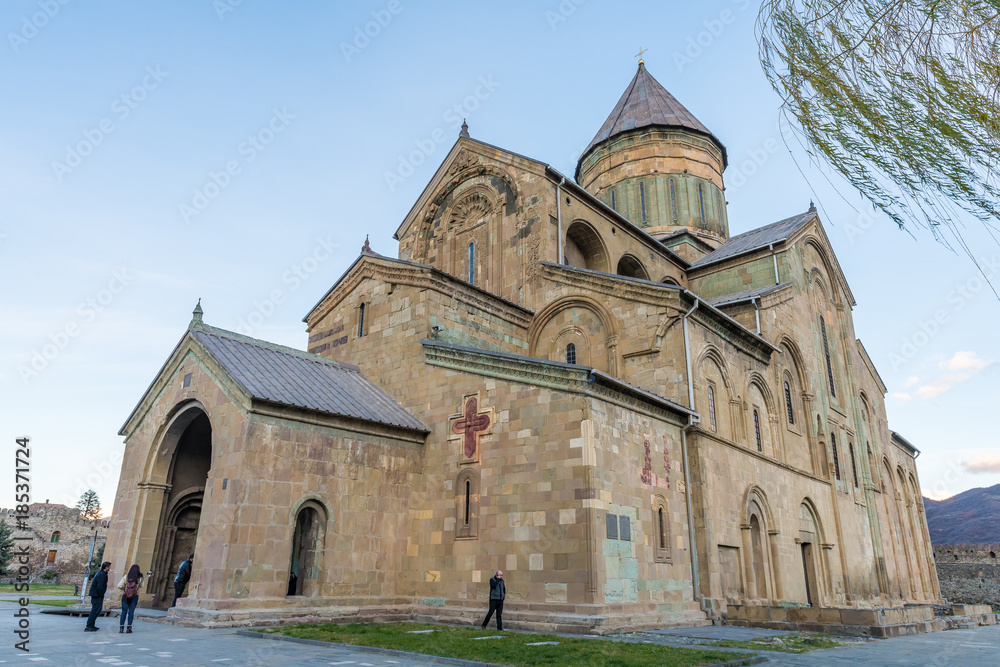 Svetitskhoveli Cathedral is an Eastern Orthodox cathedral located in Mtskheta, Georgia, Svetitskhoveli is recognized by UNESCO as a World Heritage Site.