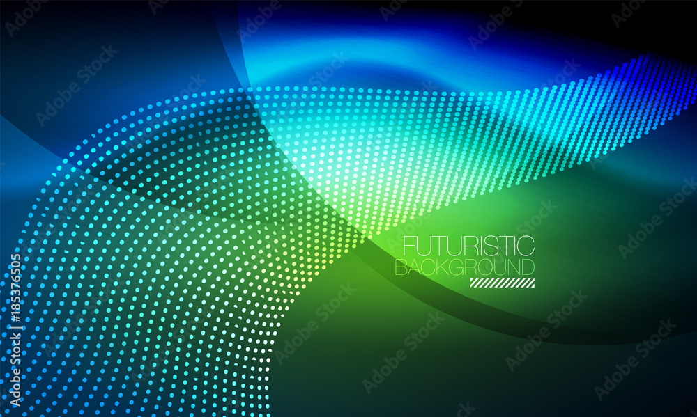 Obraz premium Smooth neon wave