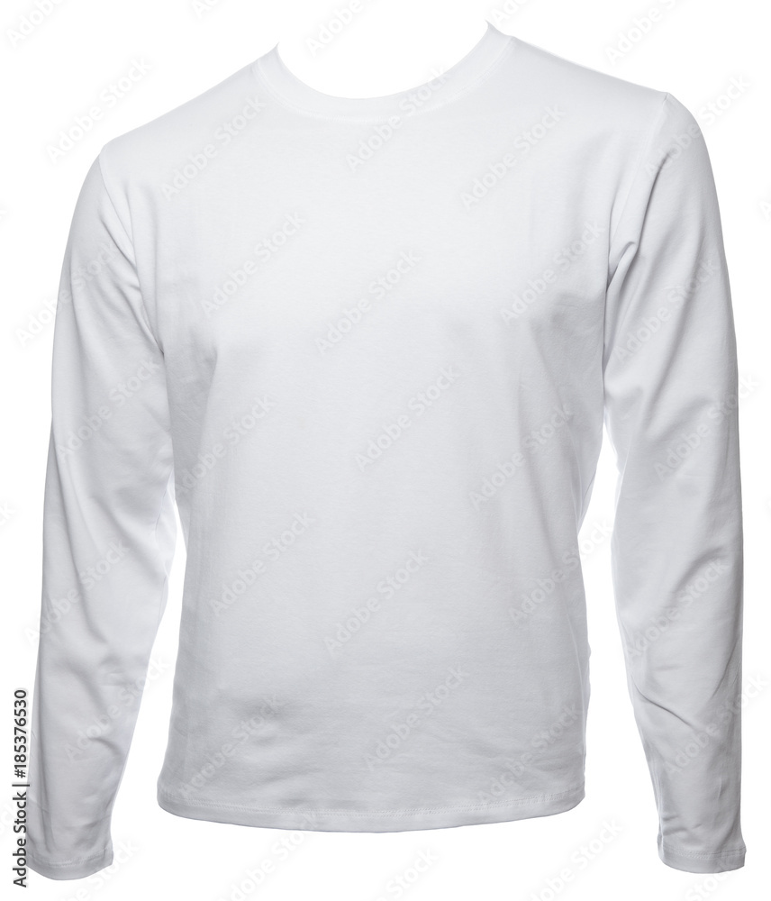 White longsleeve cotton tshirt template isolated White longsleeve cotton tshirt template isolated