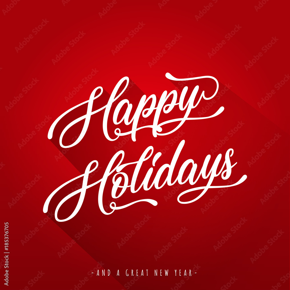 Happy Holidays Lettering Greeting Card
