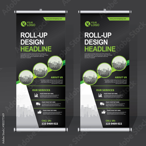 Roll up sale banner design template, abstract background, pull up design, modern x-banner, rectangle size.