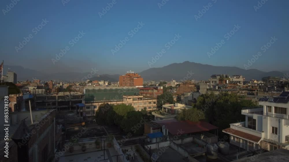 Panorama of the city center of Kathmandu from the roof of one of the houses. Concrete jungle. The capital of Nepal. Panorama of the city center of Kathmandu from the roof of one of the houses. Concrete jungle. The capital of Nepal.