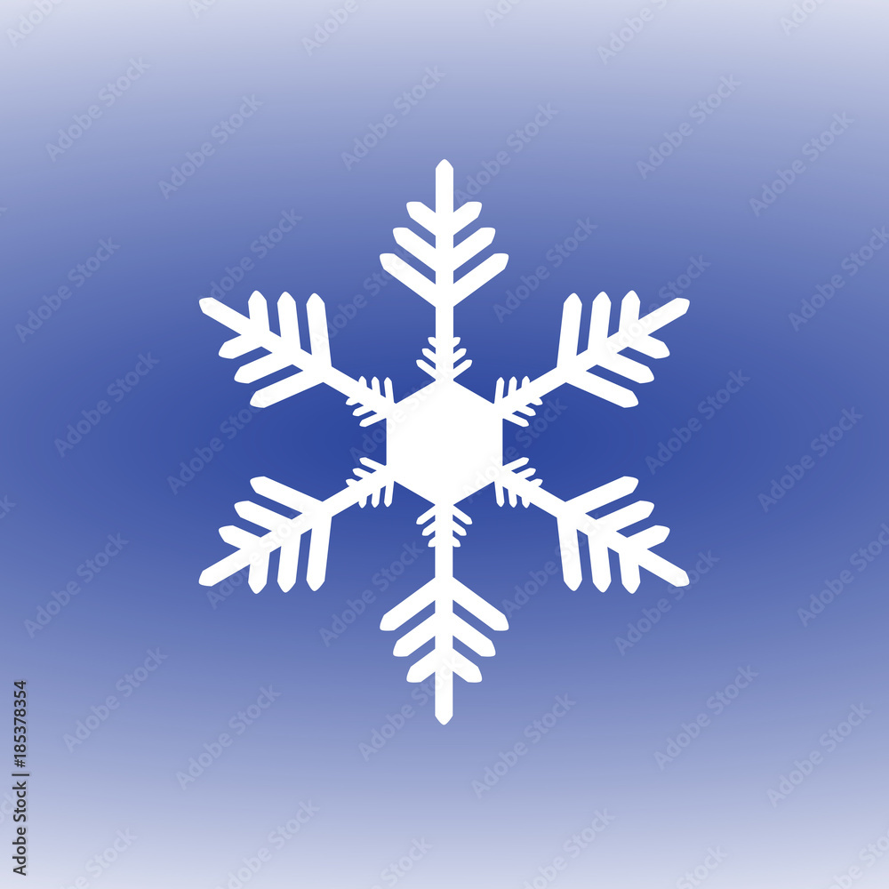 Fototapeta premium Snowflake on a blue background vector