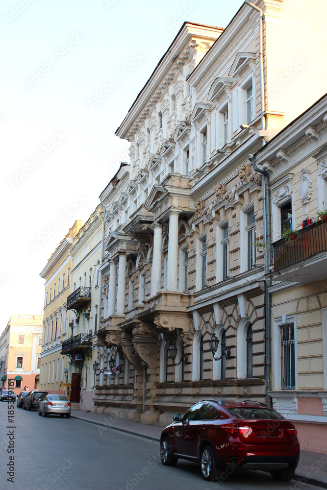 Old town street with beautiful architecture