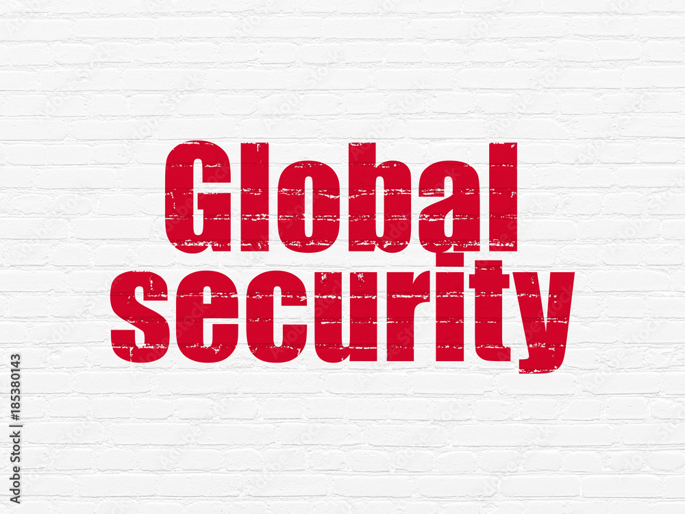 Privacy concept: Global Security on wall background