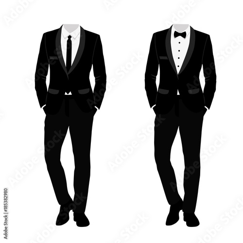 Obraz na plátně Wedding men's suit and tuxedo. Collection.