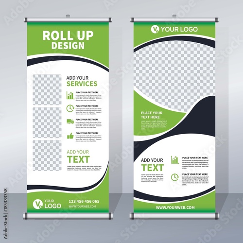 Roll up sale banner design template, abstract background, pull up design, modern x-banner, rectangle size.