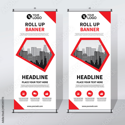 Roll up sale banner design template, abstract background, pull up design, modern x-banner, rectangle size.