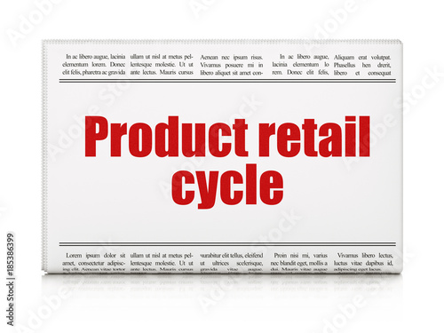 Advertising concept: newspaper headline Product retail Cycle