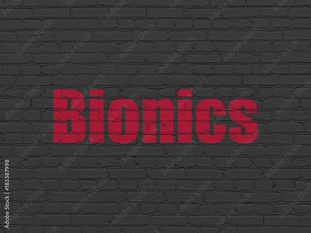 Obraz premium Science concept: Bionics on wall background