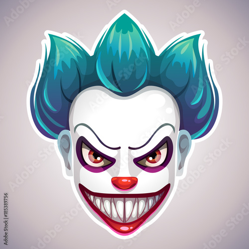 Creepy clown mask.