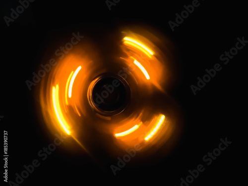 Yellow circle wave  in dark background