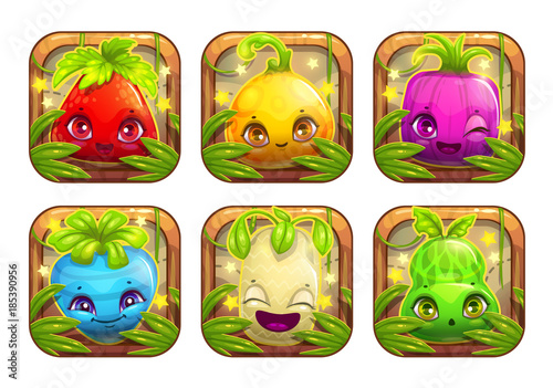 App icons wth cute cartoon plant monsters.
