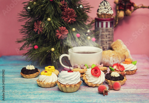 Tasty cookie on a fir-tree ...