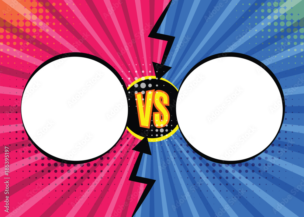 © zaie - Versus VS letters fight backgrounds in flat comics style desig © zaie - Versus VS letters fight backgrounds in flat comics style desig