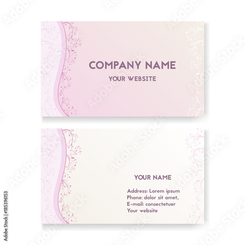 Template business card for Wedding Salon.