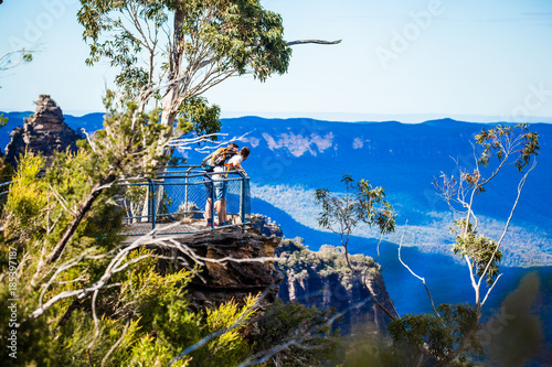 blue mountain national park in Australia photo