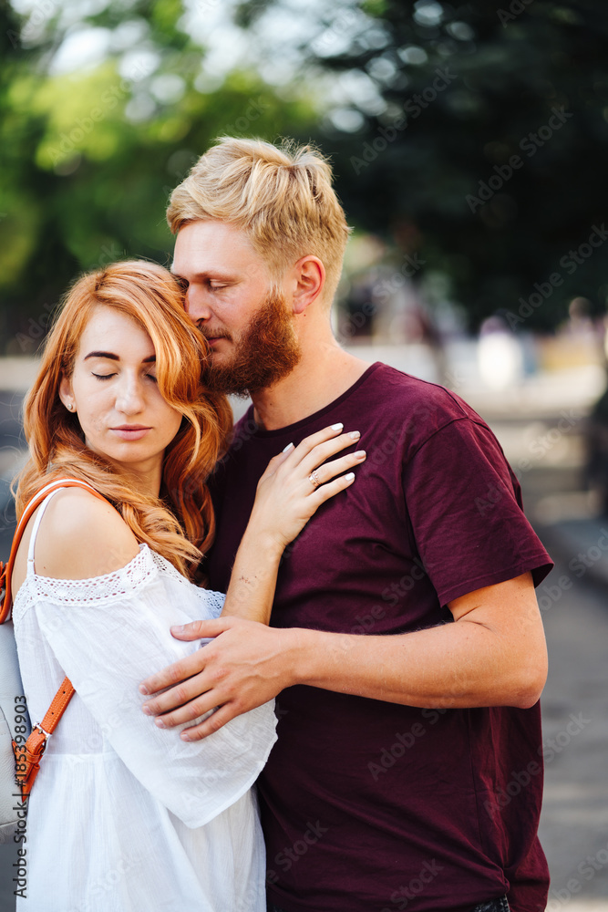 beautiful couple posing outdoors beautiful couple posing outdoors