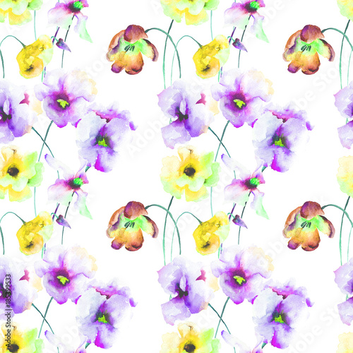 Seamless pattern with flowers