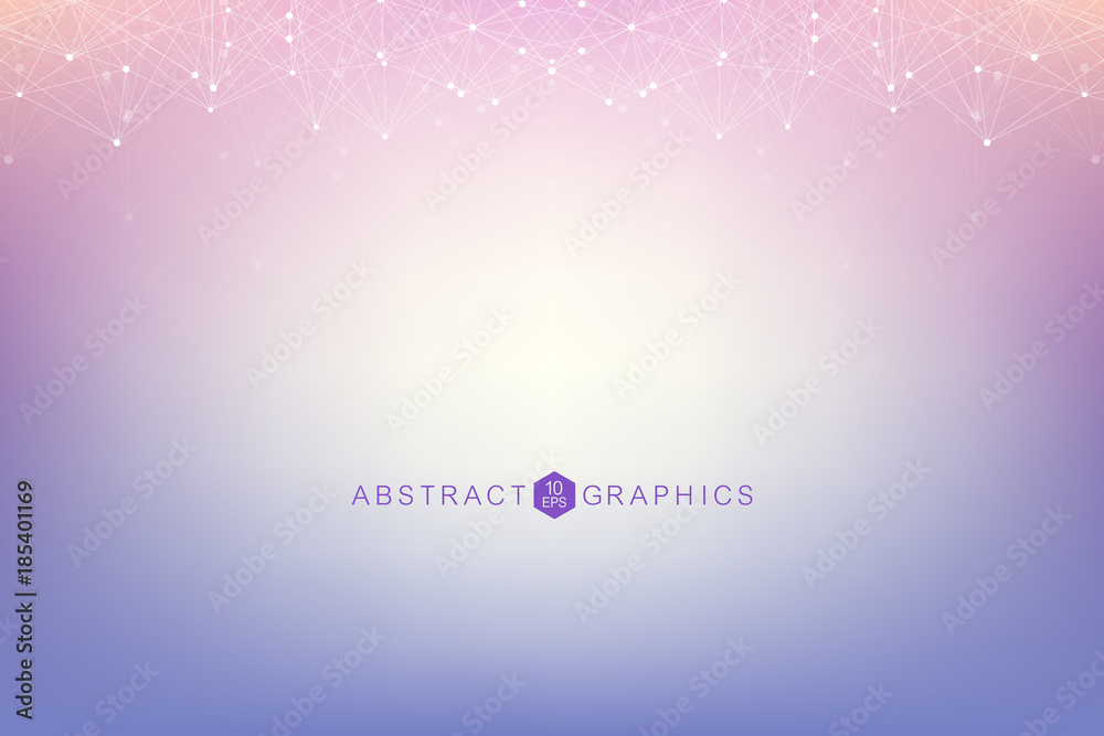 Geometric abstract background with connected line and dots. Structure molecule and communication. Scientific concept for your design. Medical, technology, science background. Vector illustration. Geometric abstract background with connected line and dots. Structure molecule and communication. Scientific concept for your design. Medical, technology, science background. Vector illustration.