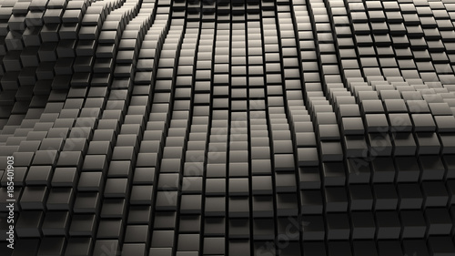 Grey abstract stone wave background 3d illustration
