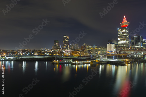 Ferry Terminal in Vancouver BC Canada at Night © David Gn