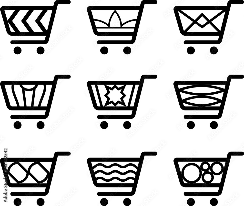Shopping Icon Collection Design Shopping Icon Collection Design