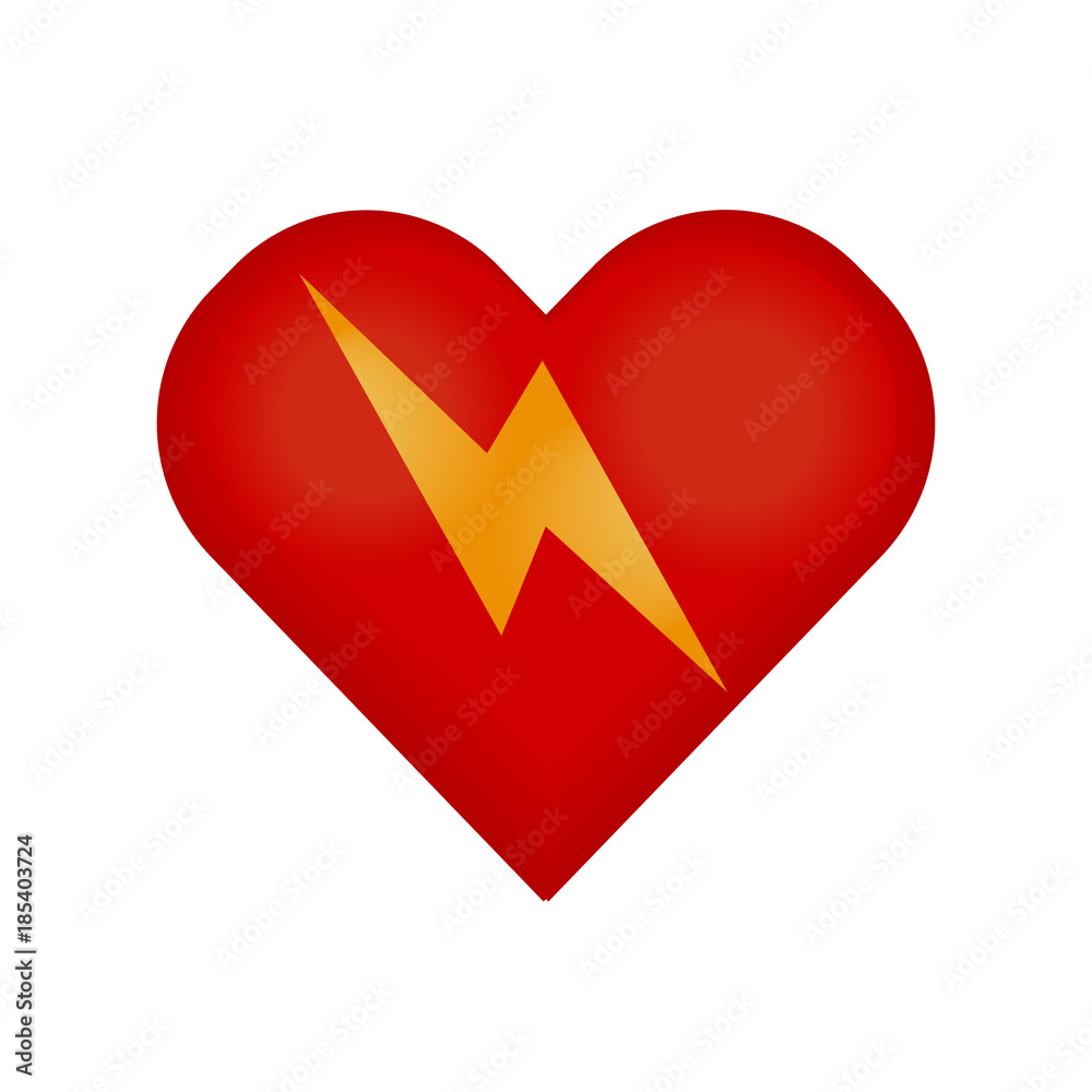 Heart & lightning bolt.