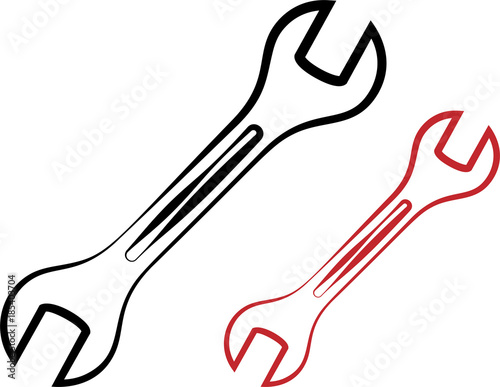 Open End Wrench Icon, Spanner