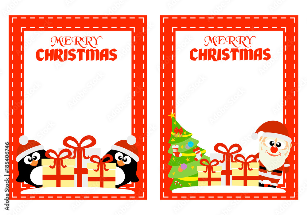Fototapeta premium Merry Christmas background set.Vector illustration