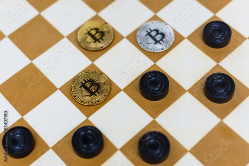 Bitcoins are opposed to dollars in the game of chess 