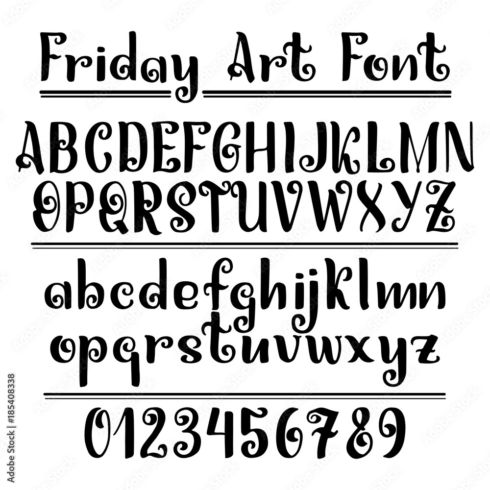 Hand drawn letters. Vector alphabet, numerals on white background. Hand drawn letters. Vector alphabet, numerals on white background.