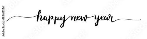 HAPPY NEW YEAR brush calligraphy banner