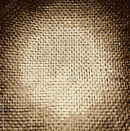 Close up of a jute material, vector