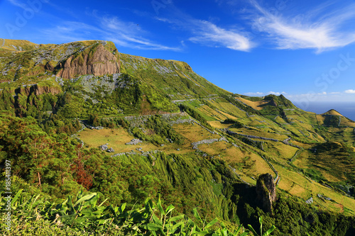 Beautiful alpine landscape on Flores Island, Azores, Portugla, Europe photo