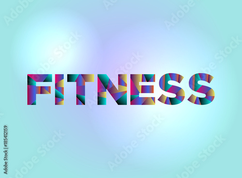 Fitness Concept Colorful Word Art Illustration