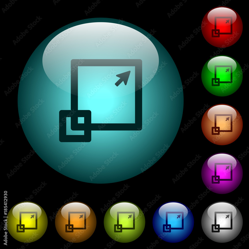 Maximize window icons in color illuminated glass buttons Maximize window icons in color illuminated glass buttons