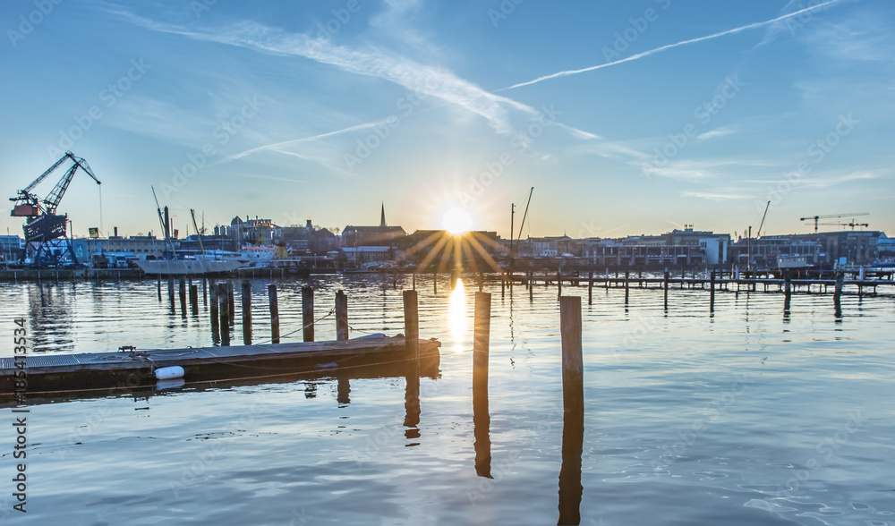 Fototapeta premium Warnow bei rostock
